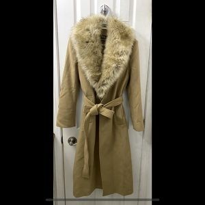 Zara trench coat, with detachable fur.